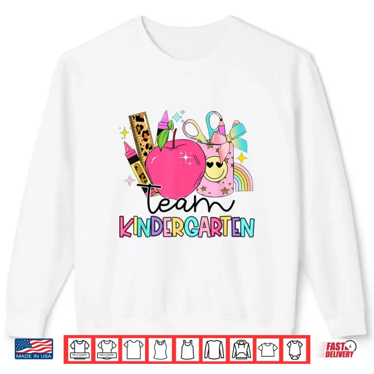 Sweatshirt Kindergarten Team Teacher Coquette Bow Back To School Shirt