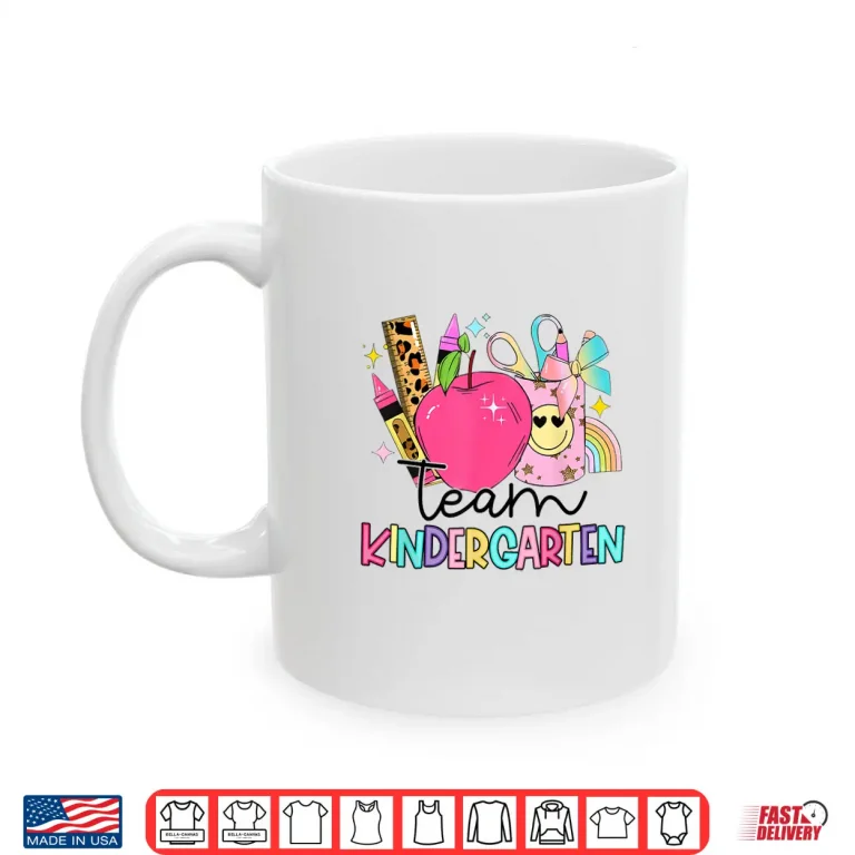 Mug Kindergarten Team Teacher Coquette Bow Back To School Shirt