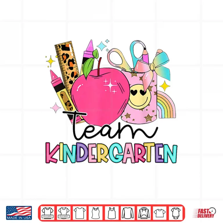 Design Kindergarten Team Teacher Coquette Bow Back To School Shirt