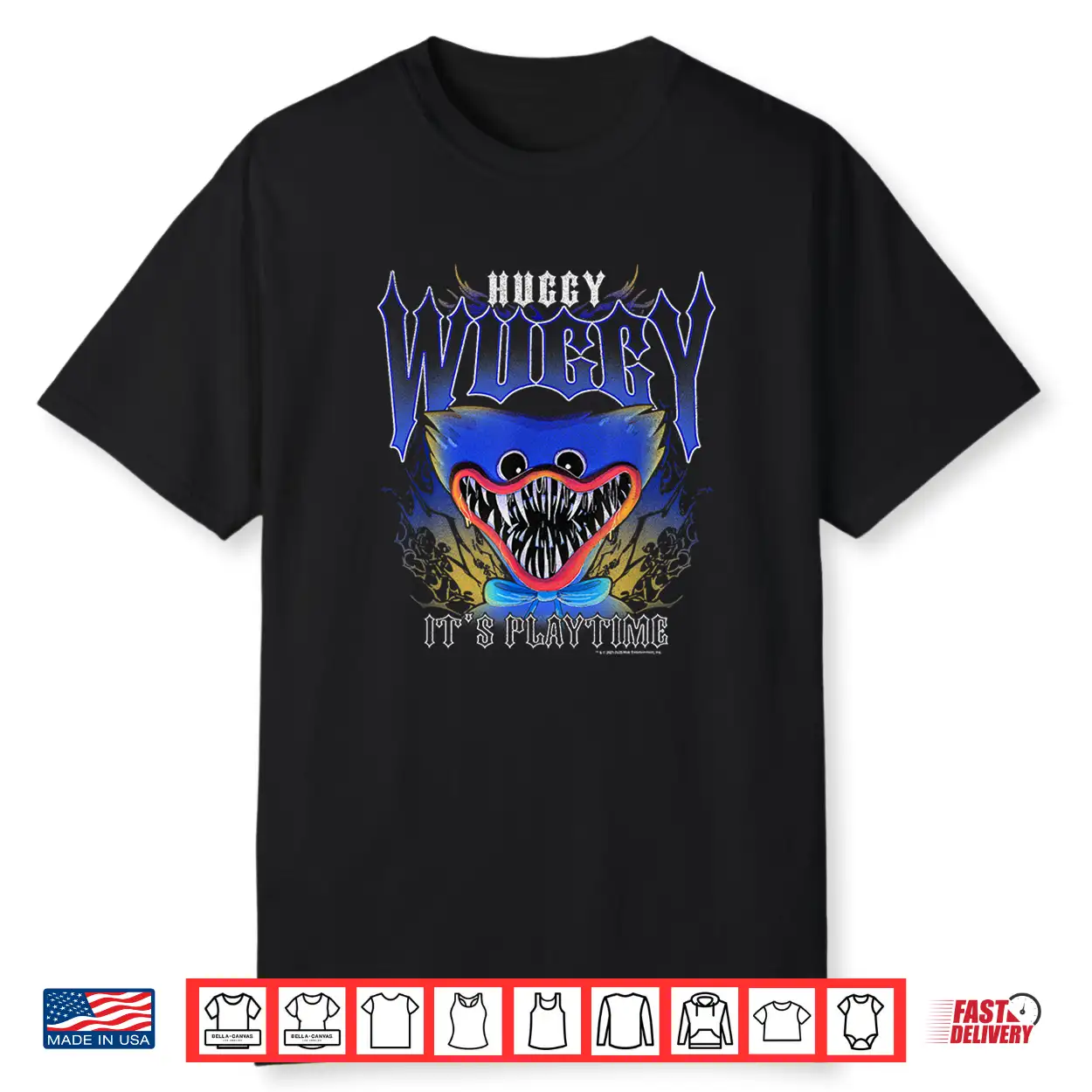 Poppy Playtime Huggy Wuggy It’S Play Time Distressed Poster Shirt Poppy Playtime Huggy Wuggy It’S Play Time Distressed Poster Shirt