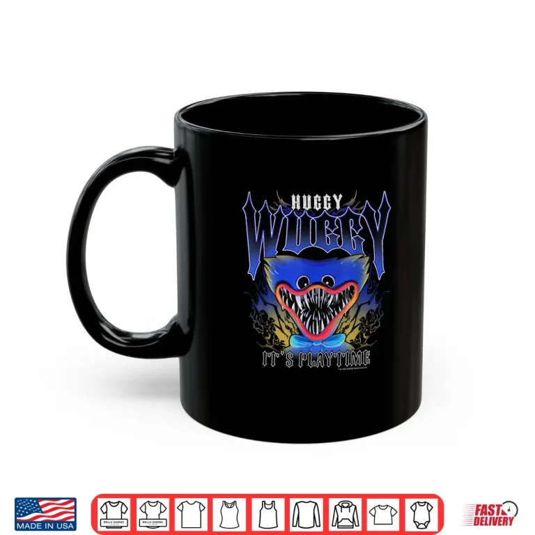Poppy Playtime Huggy Wuggy It'S Play Time Distressed Poster Shirt 3 Mug Poppy Playtime Huggy Wuggy Its Play Time Distressed Poster Shirt