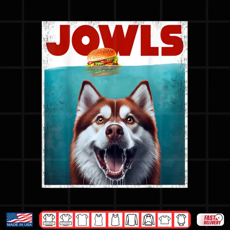 Design JOWWLS Red Husky Jowls Burger Shirt