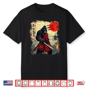 Samurai Bigfoot Japanese Vintage Graphic Ukiyo E Art Funny Shirt