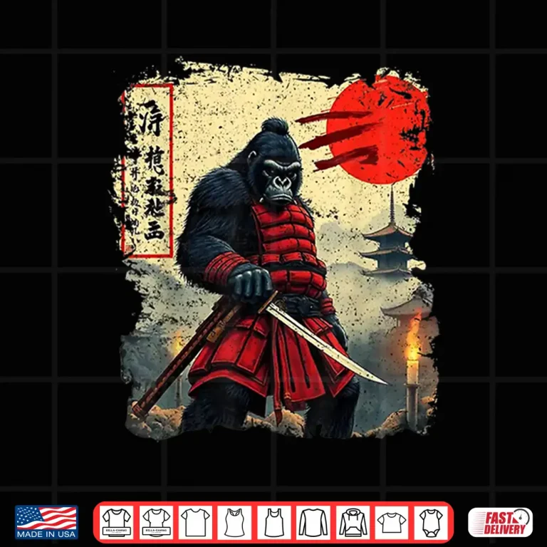 Design Samurai Bigfoot Japanese Vintage Graphic Ukiyo e Art Funny Shirt