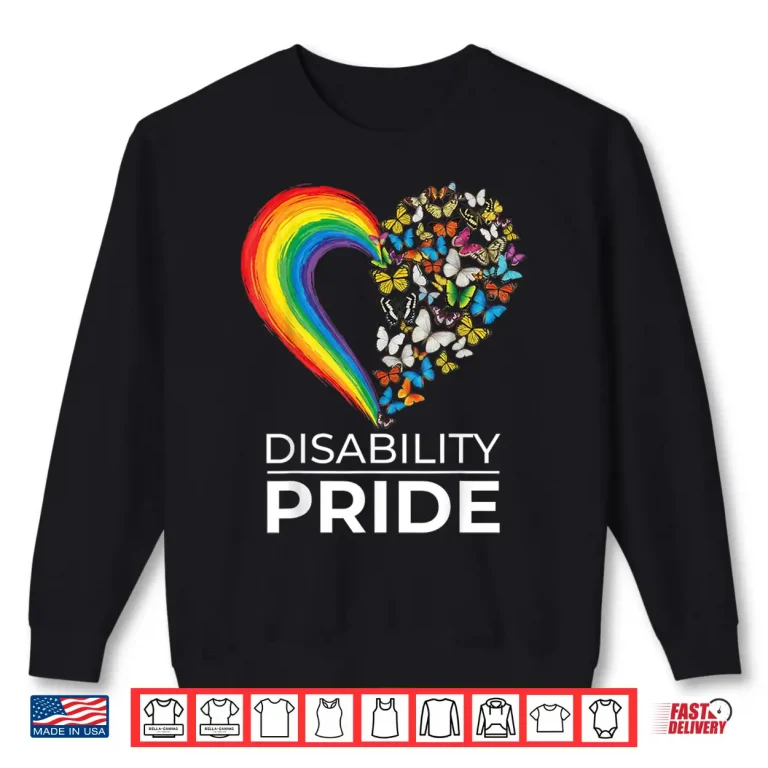 Sweatshirt Disability Pride Flag July Disabled Pride Month Awareness Shirt 1