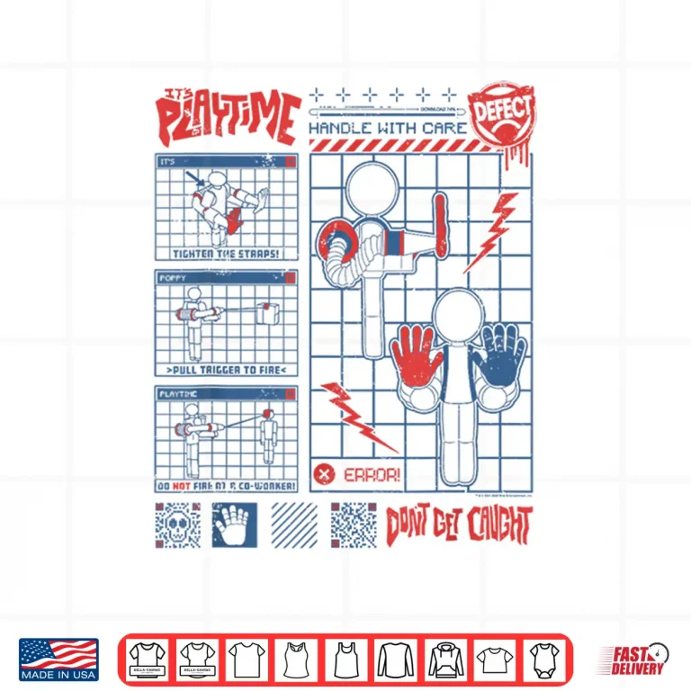 Design Poppy Playtime Its Playtime Player Instruction Manual Shirt 1