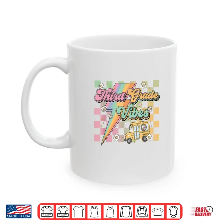 Mug Retro Third Grade Vibes Back To School Shirt 1