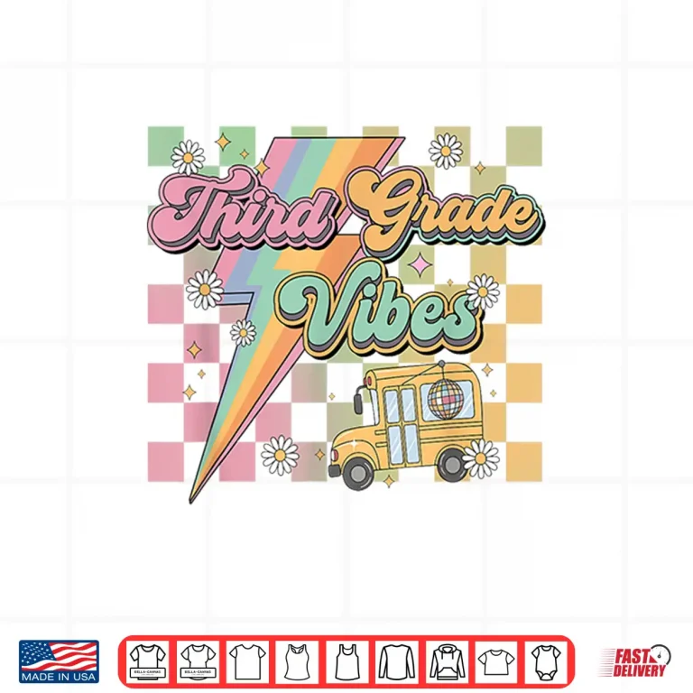 Design Retro Third Grade Vibes Back To School Shirt 1