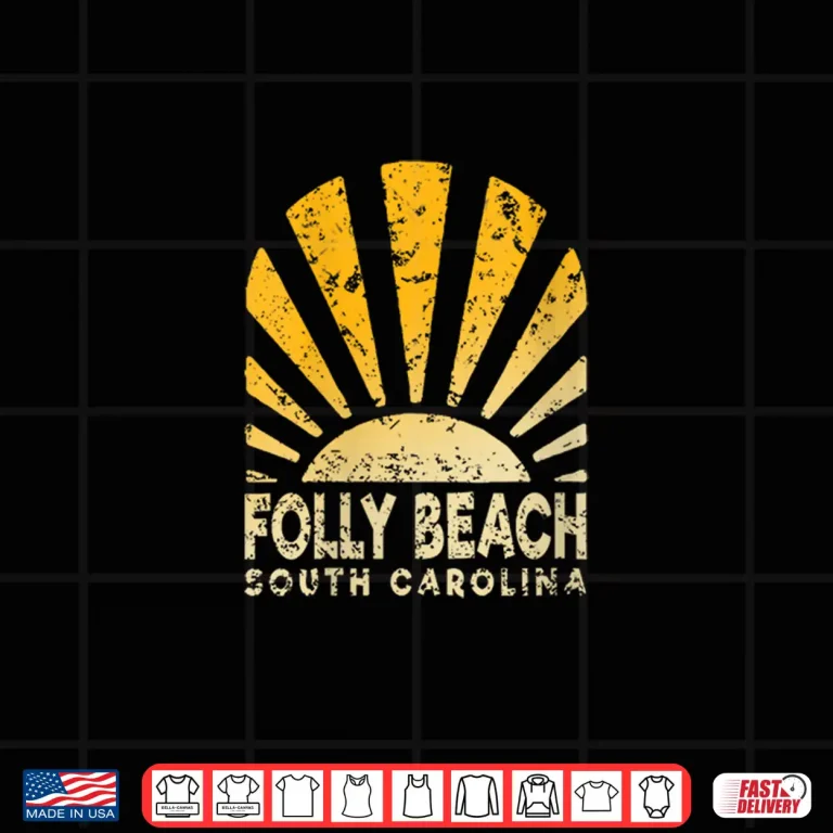 Design Womens Folly Beach SC Sunny Folly Beach South Carolina Shirt 1