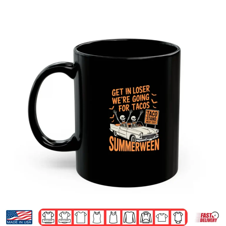 Mug Summerween Funny Skeleton Taco Ride Spooky Season Humor Shirt