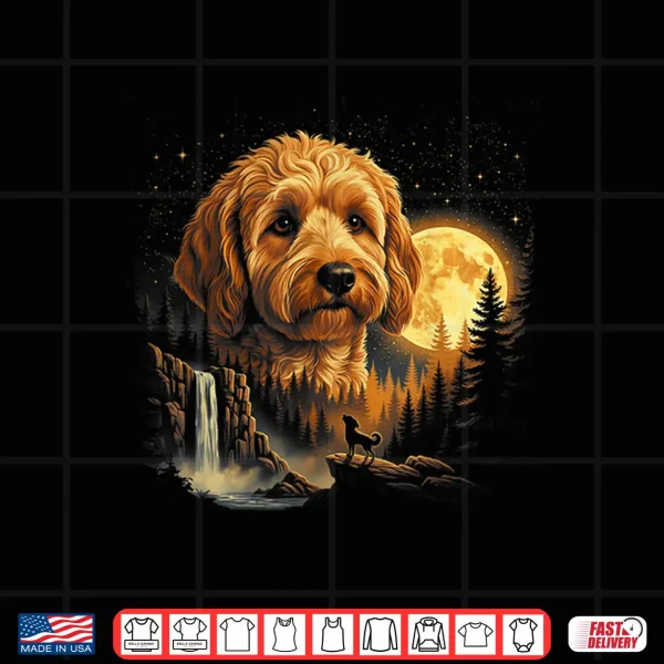 Goldendoodle Howling To The Moon Vintage Funny Goldendoodle Shirt 4 Design Goldendoodle Howling To The Moon Vintage Funny Goldendoodle Shirt