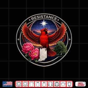 Design Indiana In Rebel Bird Alliance Resistance No Kings 2026 Shirt