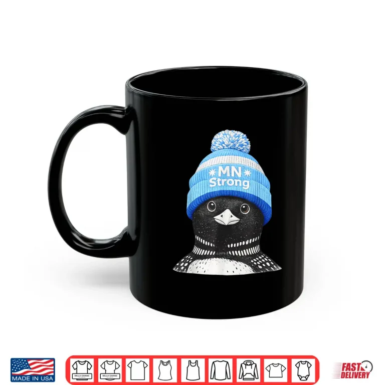 Mug Mn Strong Loon In Knit Hat Lake Life Vibes Shirt