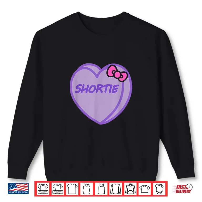 Sweatshirt Valentines Day Candy Sweet Hearts Love Shortie Shirt