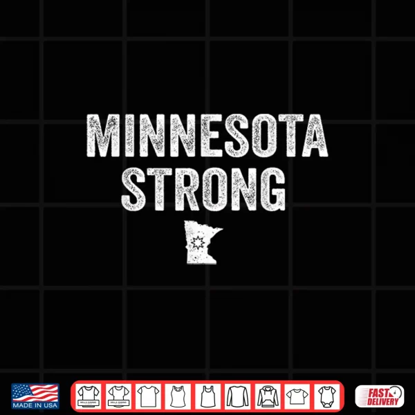 Design Retro Vintage Minnesota Strong With Map Flag Shirt