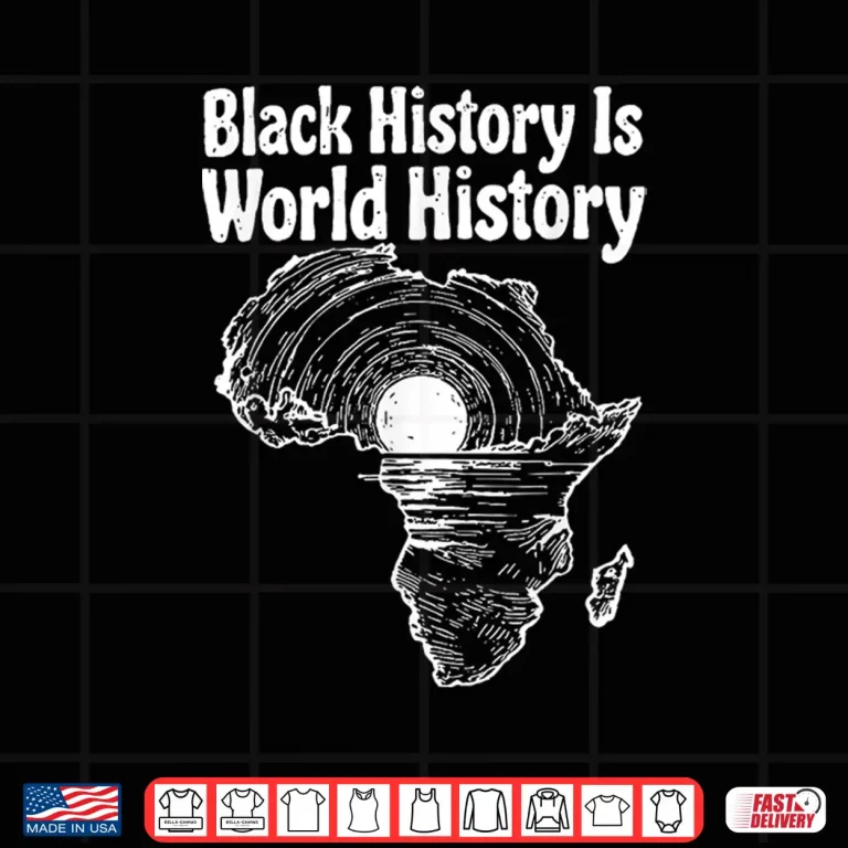 Design Black History Is World History African Map Pride Heritage Shirt