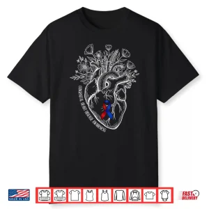 Congenital Heart Disease Chd Awareness Heart Warrior Floral Shirt