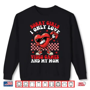 Sweatshirt Boys Valentines Video Games Mom Heart Gaming Valentines Day Shirt 1