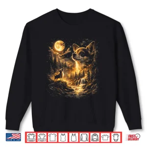 Sweatshirt Chihuahua Howling To The Moon Meme Vintage 90S Retro Shirt 1