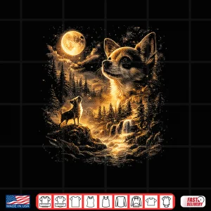 Design Chihuahua Howling To The Moon Meme Vintage 90S Retro Shirt 1