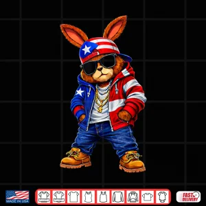 Design Cool Bunny Puerto Rican Flag Gift For Men Women Kid Boy Girl Shirt 1