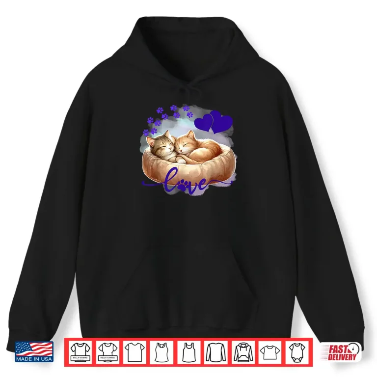 Hoodie Cute Cat Love And Friendship ValentineS Day Sweethearts Shirt 1