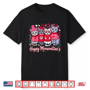 Happy Meowentines Valentine Cat Lovers Shirt