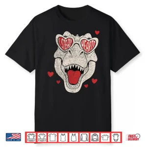 Kids I Steal Hearts Trex Dino Boy Valentines Toddler Kids Shirt