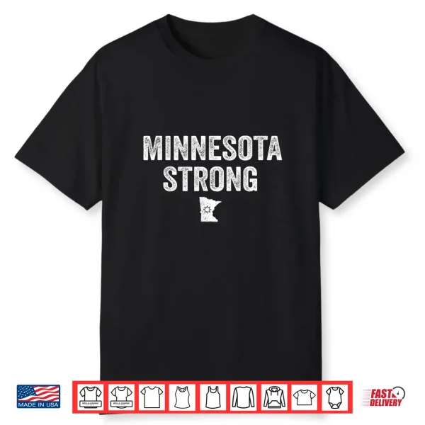 Retro Vintage Minnesota Strong With Map Flag Shirt