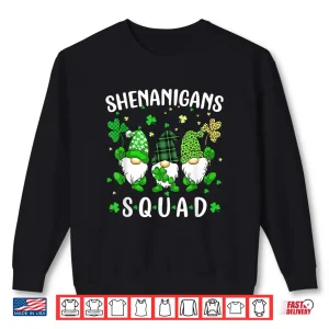 Sweatshirt St Patricks Day Gnomes Shenanigans Squad Men Women Kids Shirt 1