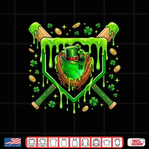 Design St Patricks Day Baseball Ice Cream Boys Mens Baseball Player Shirt 1