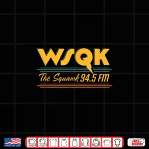 Design Stranger Things Wsqk The Squawk 94.5 Fm Radio Classic Shirt 1