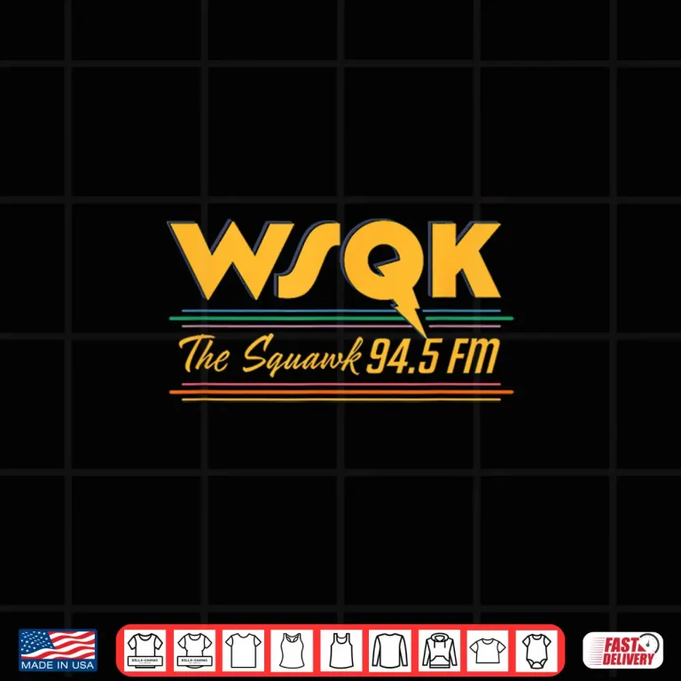 Design Stranger Things Wsqk The Squawk 94.5 Fm Radio Classic Shirt 1