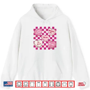 Hoodie ValentineS Day Candy Heart Funny Abolish Ice Checkered Shirt 1