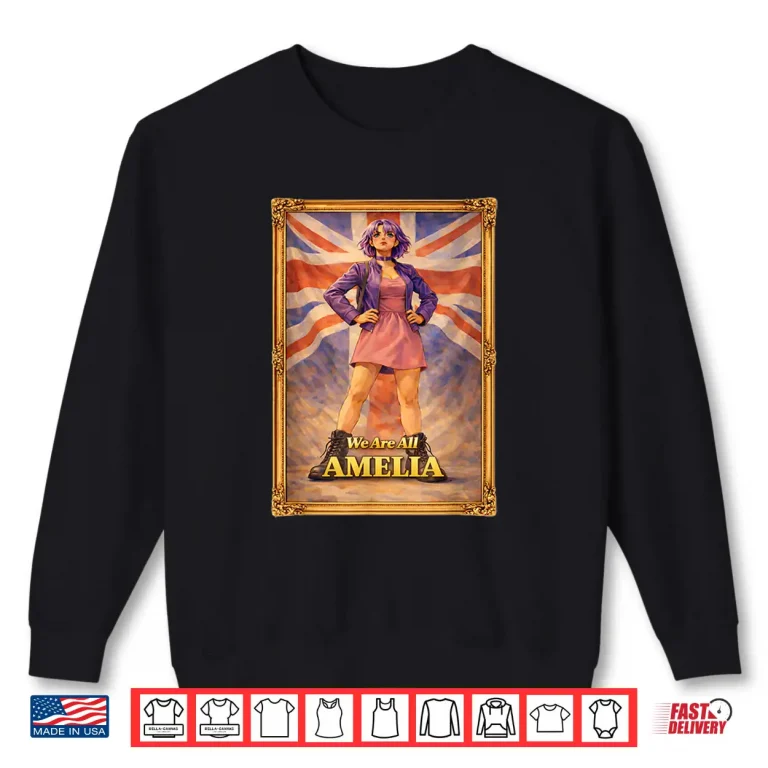 Sweatshirt We Are All Amelia Union Jack Vintage British Uk England Shirt 1