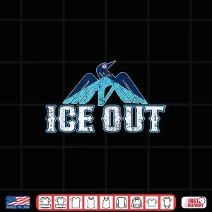 Design Vintage Ice Out Of Mn Minnesota Flag Loon Bird Inspired Shirt 1