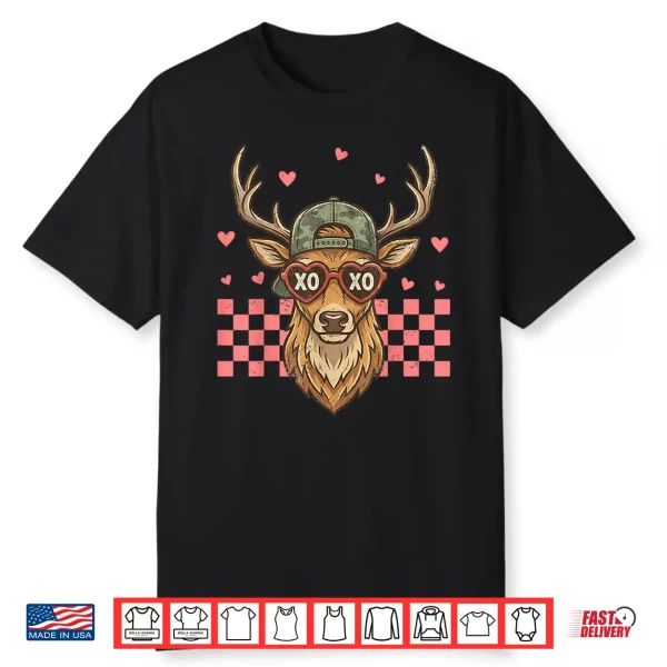Xoxo Valentine Buck Camo Deer Retro Hunting Boys Men Boy Shirt