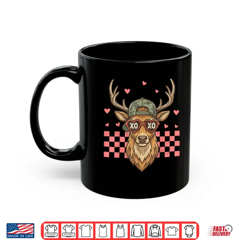 Mug Xoxo Valentine Buck Camo Deer Retro Hunting Boys Men Boy Shirt 1