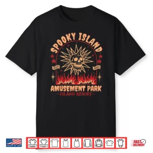 Halloween Spooky Island Est 2002 Amusement Park Skull Shirt