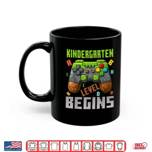 Mug Kindergarten Level Begins First Day Of Kindergarten Gaming Shirt