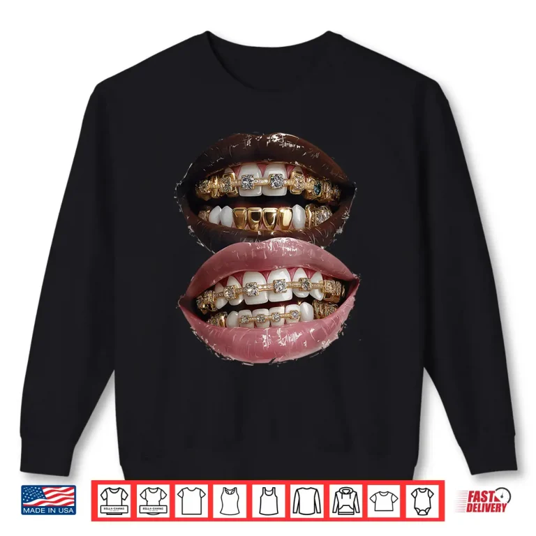 Sweatshirt Womens Lips Print Graphic Y2K 2000s Vintage Summer Tops Shirt