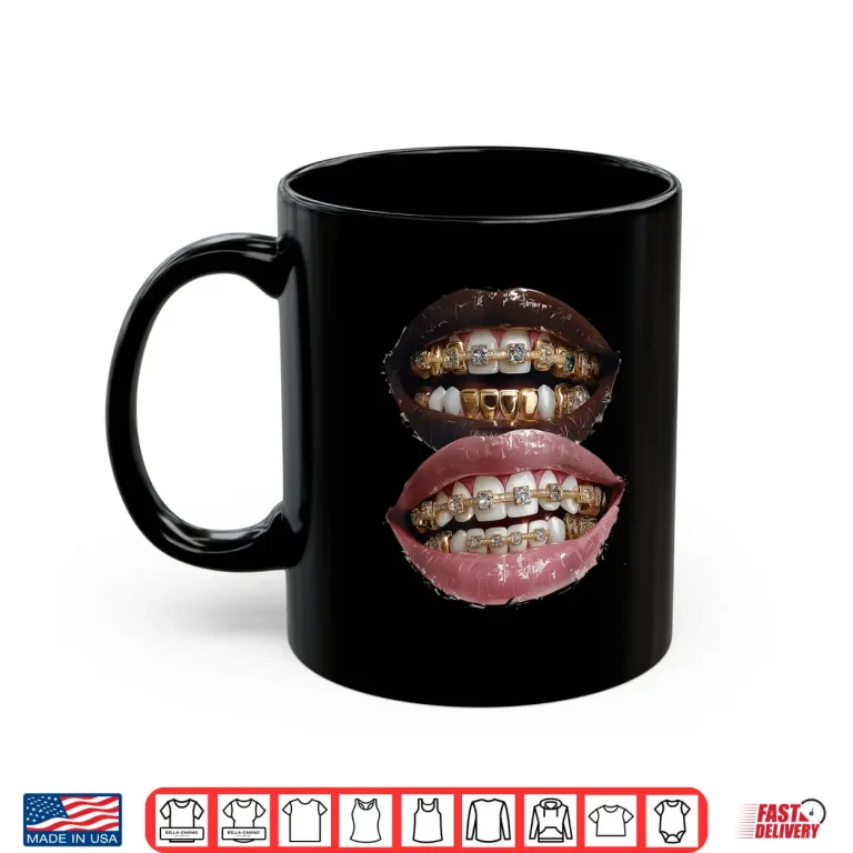 Mug Womens Lips Print Graphic Y2K 2000s Vintage Summer Tops Shirt