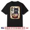 Japanese Kawaii Anime Cat Funny Cat Eating Ramen Shirt