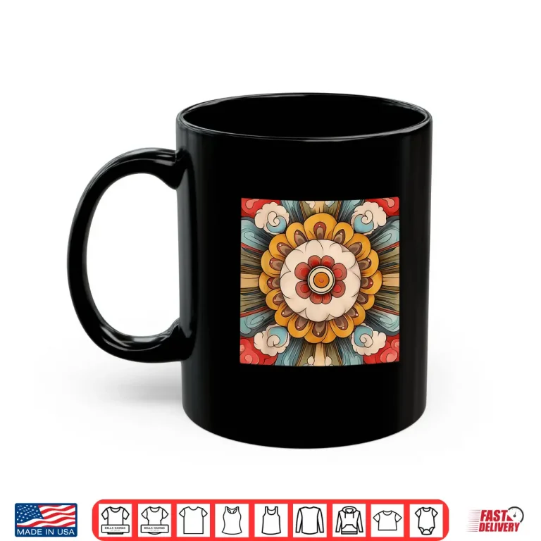 Mug Mongolian Style Floral Mandala Shirt