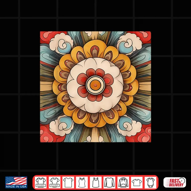 Design Mongolian Style Floral Mandala Shirt