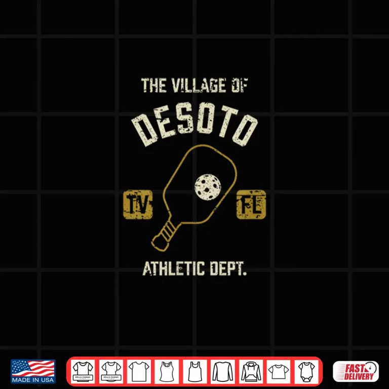 Design The Village of Desoto Pickleball Distressed Design Shirt