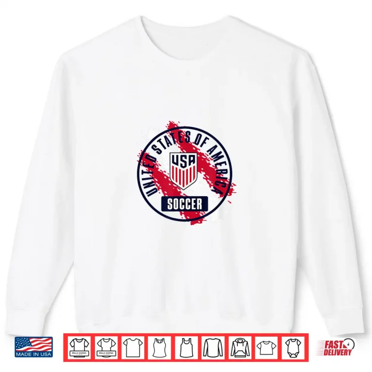 Sweatshirt USA Soccer Retro Paint Gray USMNT Shirt