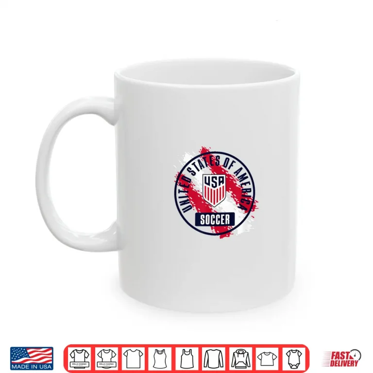 Mug USA Soccer Retro Paint Gray USMNT Shirt