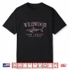 Wildwood New Jersey Shark Fishing Arched Pink Letters Shirt
