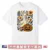 Floral Boho Silly Goose Pumpkin Cute Halloween Fall Shirt